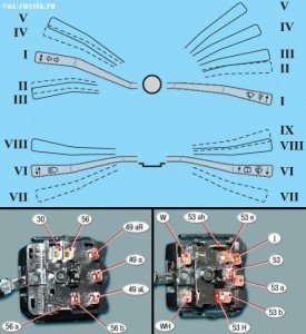 Схема подрулевого переключателя ваз 2114