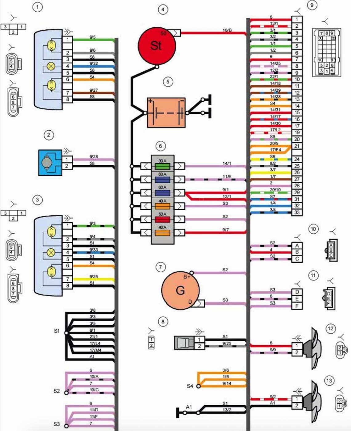 Схема подключения стартера лада гранта 2013 года