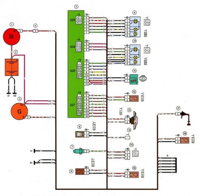 Салонная проводка ваз 2111